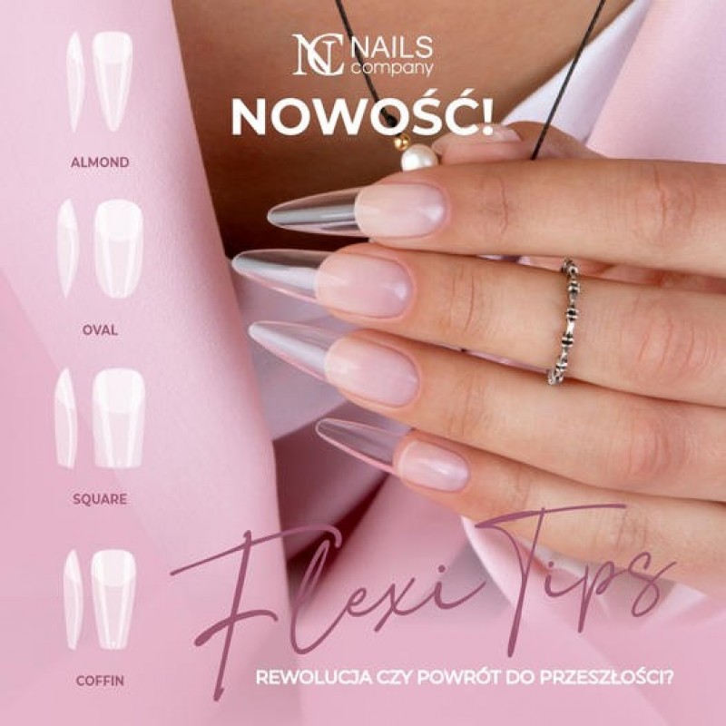 NC NAILS FLEXI TIPS COFFIN 240ΤΕΜ SOFT/MATT TIPS ΔΙΑΦΑΝΑ