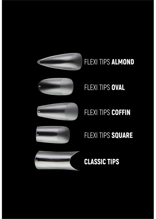 NC NAILS FLEXI TIPS ALMOND 240TEM SOFT/MATT TIPS DIAFANA