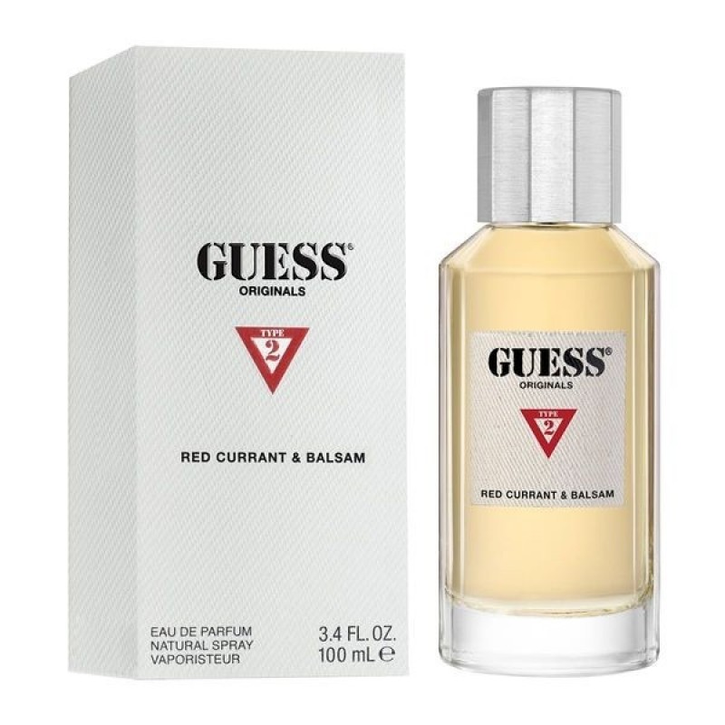 GUESS ORIGINALS TYPE 2 UNISEX ΚΟΚΚΙΝΟ ΦΡΑΓΚΟΣΤΑΦΥΛΟ ΚΑΙ ΒΑΛΣΑΜΟ EDT 100ML