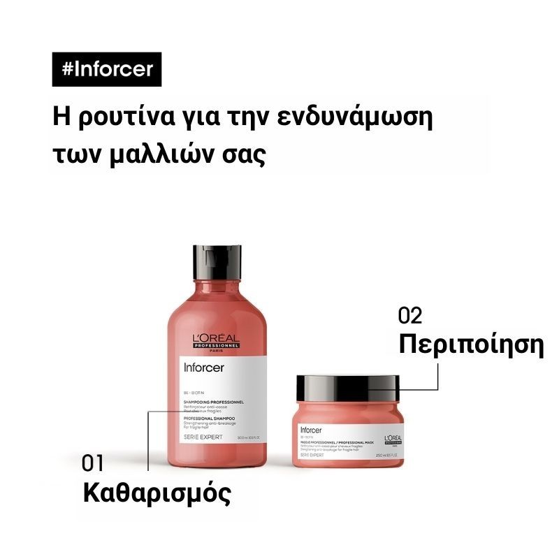 LOREAL PROFESSIONAL SERIE EXPERT ΜΑΣΚΑ ΜΑΛΛΙΩΝ INFORCER B6-BIOTIN 250ML