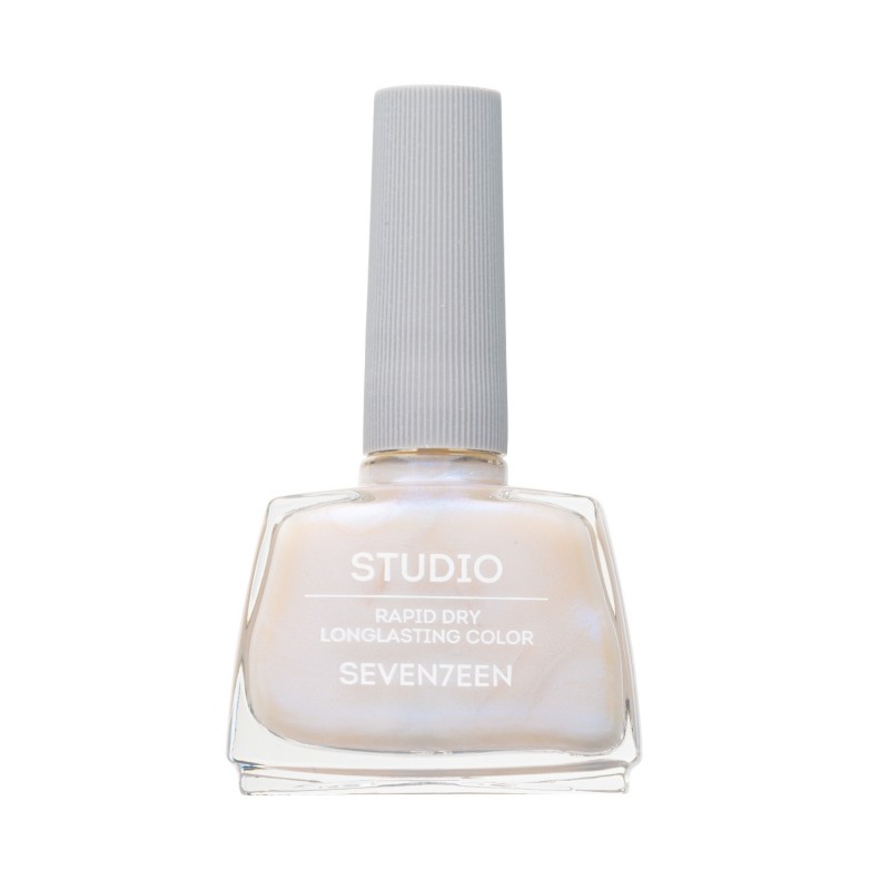 SEVENTEEN STUDIO RAPID DRY LONGLASTING COLOR NAIL N.092 12ML PEARL WHITE