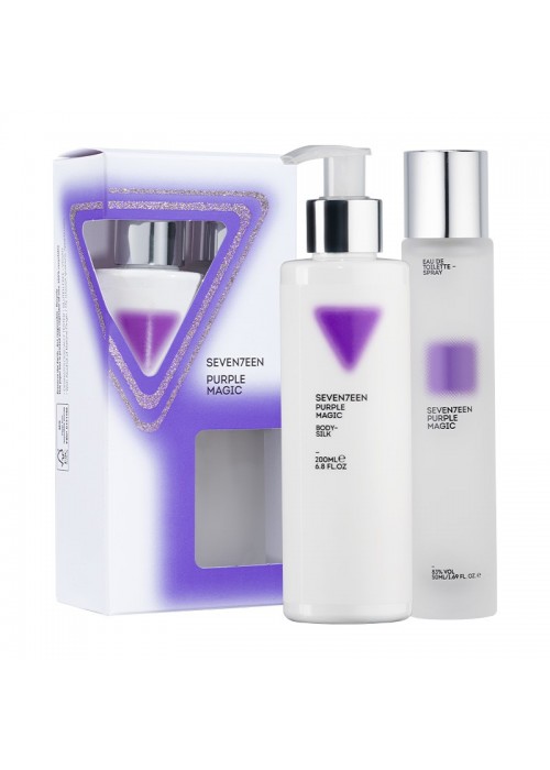 SEVENTEEN PURPLE MAGIC SET BODY SILK 200ML + EDT 50ML