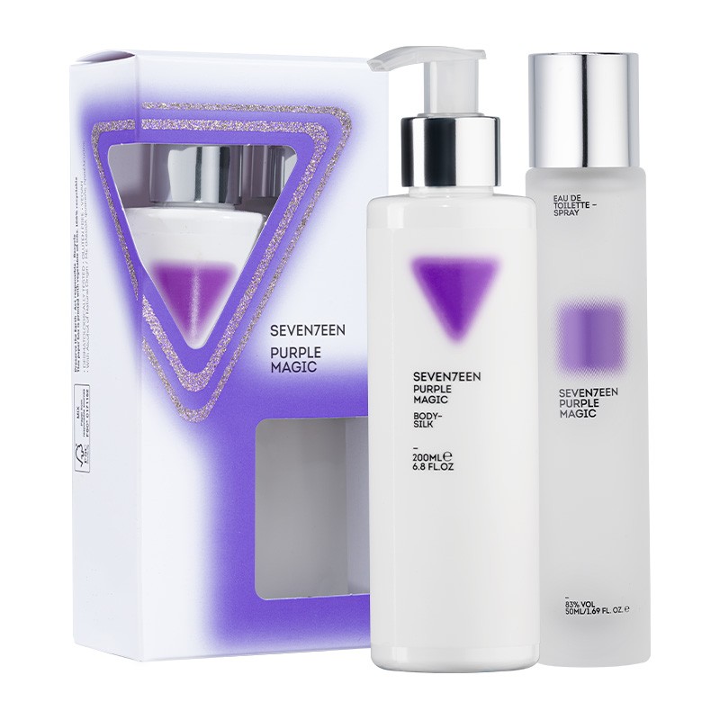 SEVENTEEN PURPLE MAGIC SET BODY SILK 200ML AND EDT 50ML