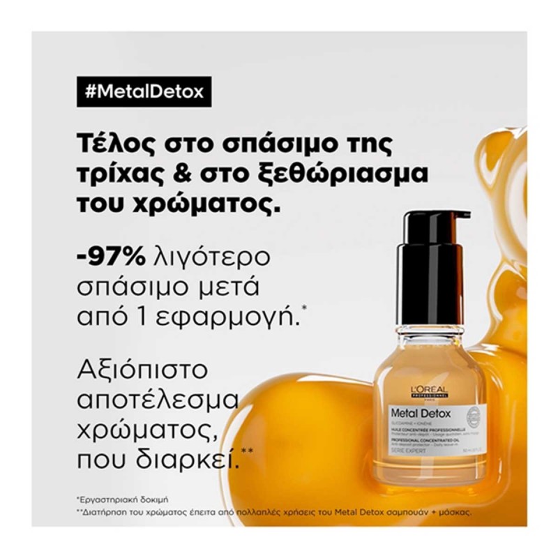 LOREAL SERIE EXPERT METAL DETOX OIL ΛΑΔΙ ΑΠΟΤΟΞΙΝΩΣΗΣ ΓΙΑ ΒΑΜΜΕΝΑ ΜΑΛΛΙΑ 50ML