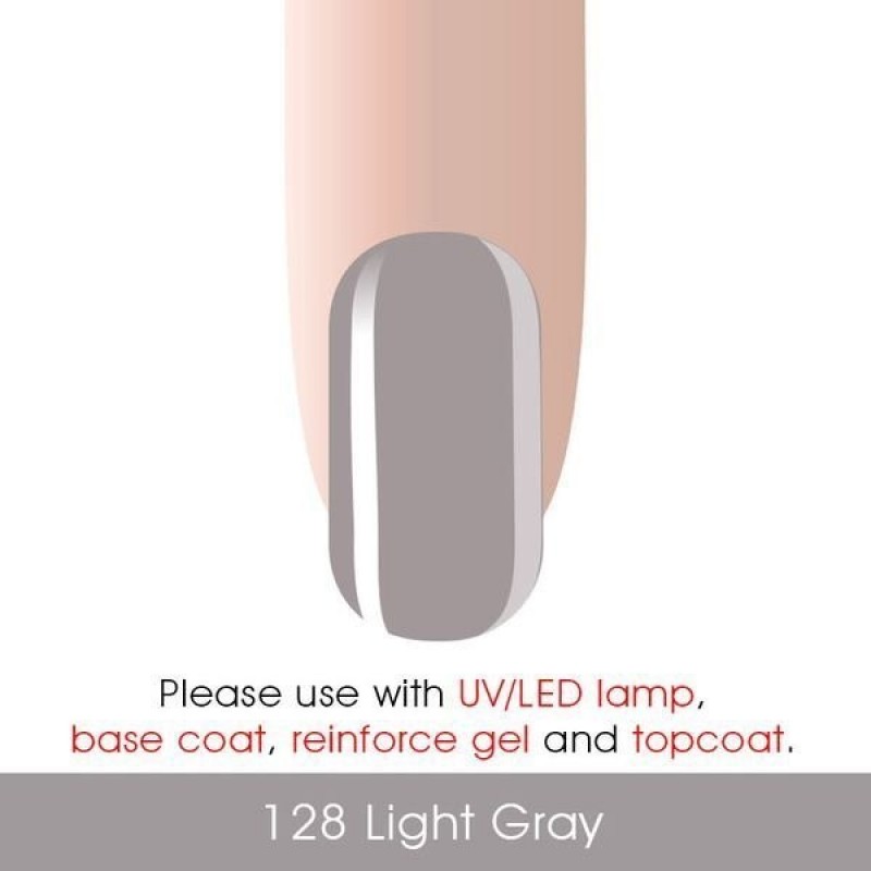 CANNI HYBRID NAIL COLOR N.128 7.3ML ΓΚΡΙ ΑΝΟΙΚΤΟ