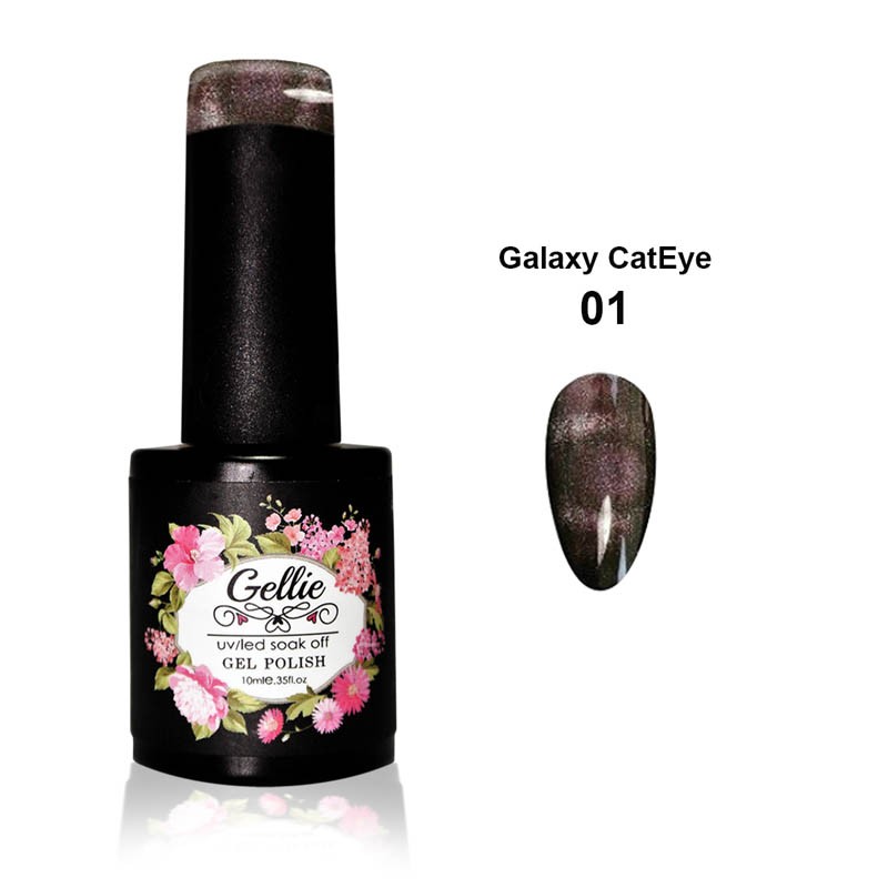 GELLIE GALAXY CAT EYE 01 10ML - ΜΩΒ ΣΚΟΥΡΟ