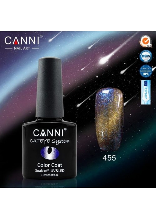 CANNI HYBRID NAIL COLOR CHAMELEON CAT EYE SYSTEM N.455 7.3ML