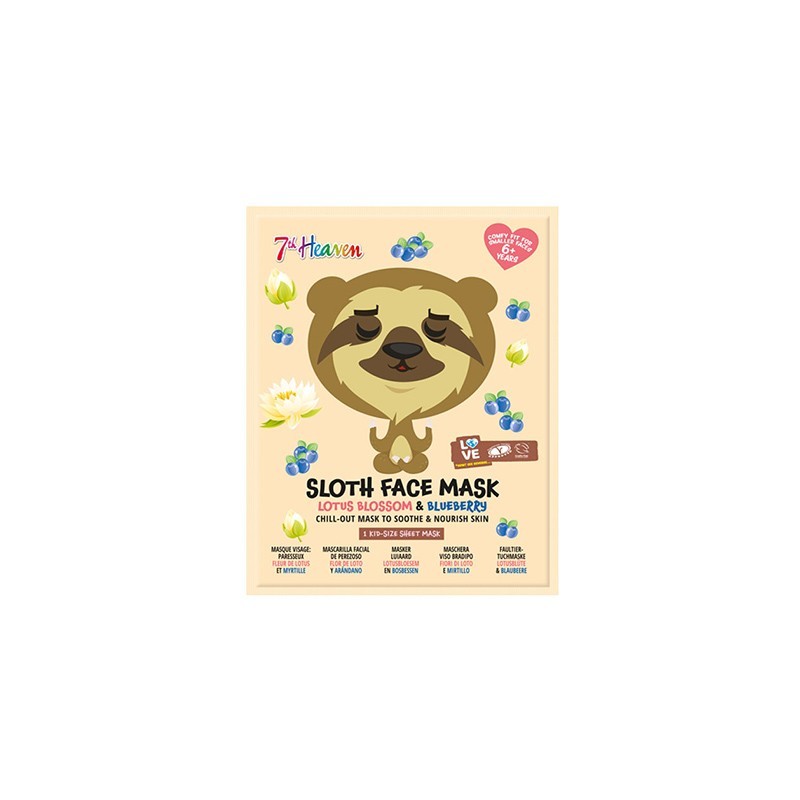 MONTAGNE JEUNESSE SLOTH FACE MASK LOTUS BLOSSOM-BLUBERRY