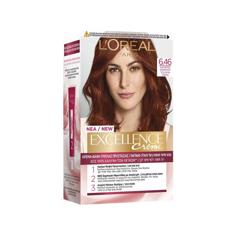 LOREAL EXCELLENCE COLOR CREME N.6.46 ACAJOU RED 200ML