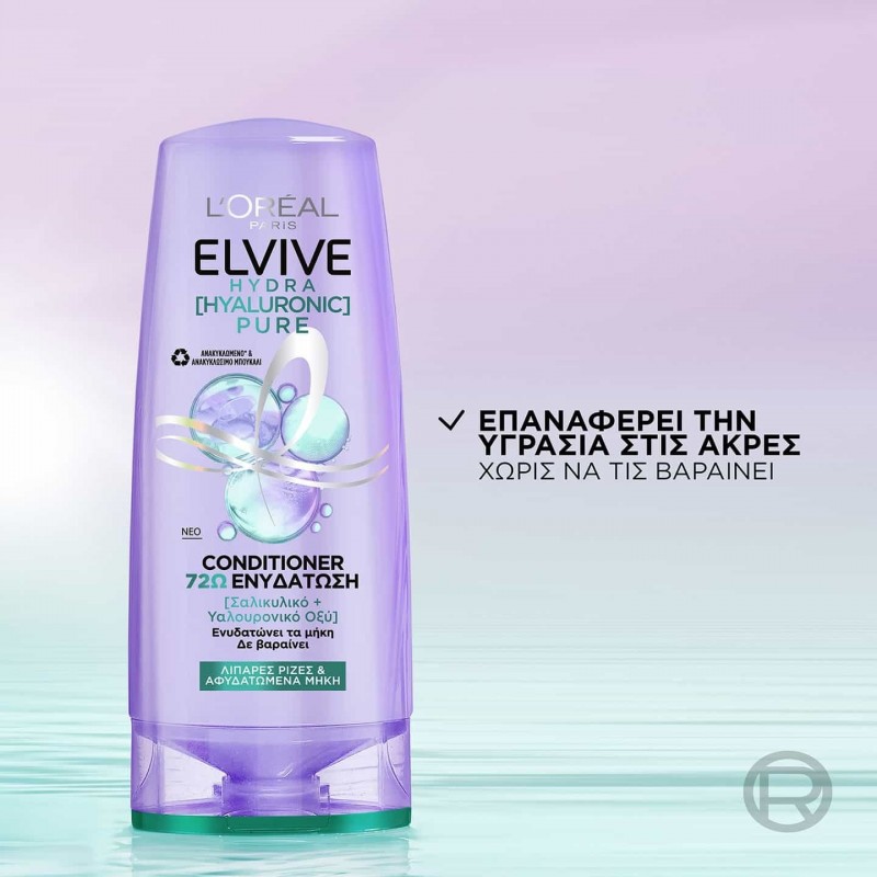 LOREAL ELVIVE HYDRA HYALURONIC PURE CONDITIONER 300ML