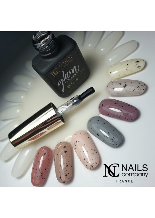 NC NAILS GLAM FLAKES BLACK 6ML