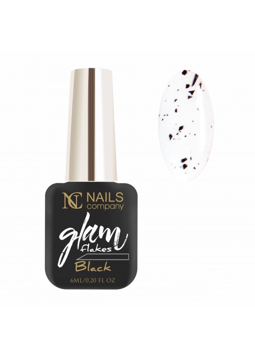 NC NAILS GLAM FLAKES BLACK 6ML