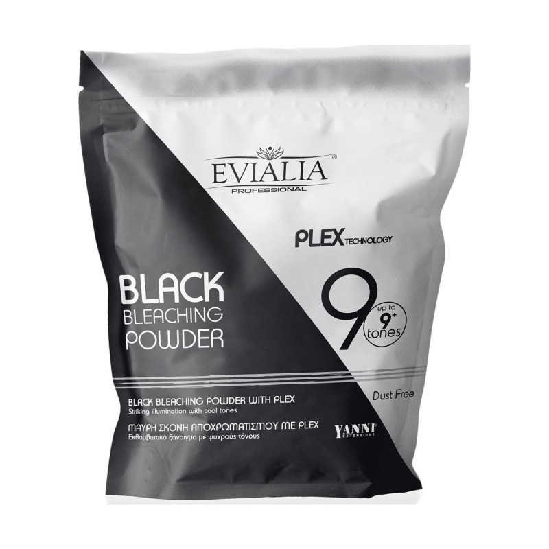 EVIALIA BLACK  BLEACHING POWDER 9+ DUST FREE PLEX TECHNOLOGY 500GR