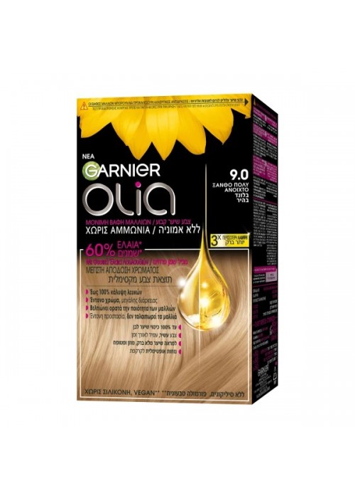 GARNIER OLIA COLOR AMMONIA FREE N.9.0 BLOND ΠΟΛΥ ΑΝΟΙΧΤΟ 60GR