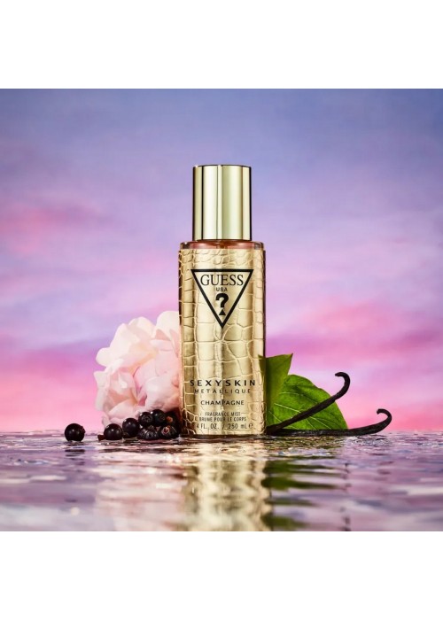 GUESS SEXY SKIN METALLIQUE CHAMPAGNE BODY MIST 250ML