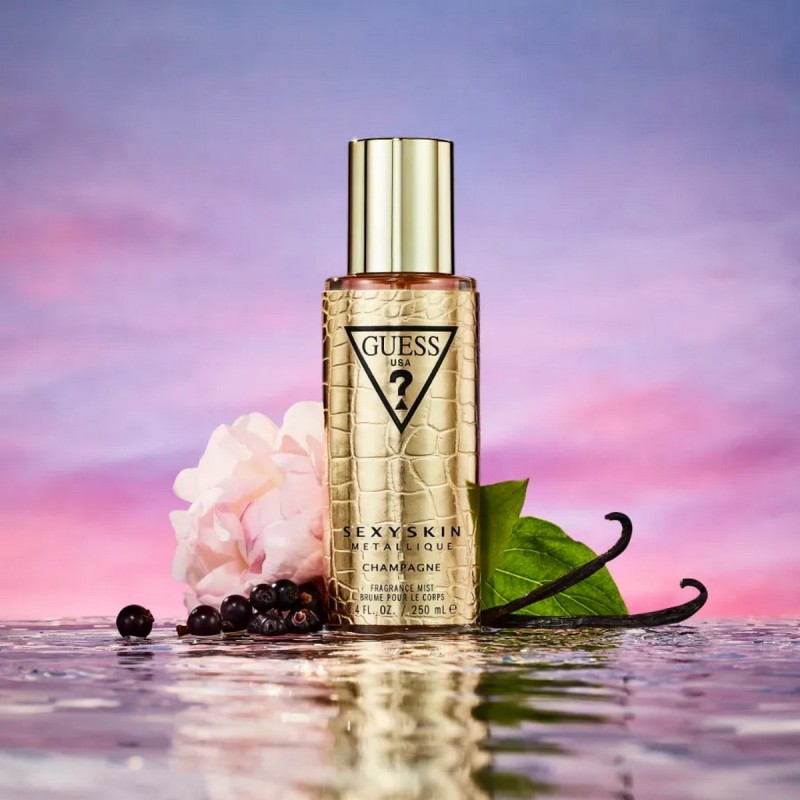 GUESS SEXY SKIN METALLIQUE CHAMPAGNE BODY MIST 250ML