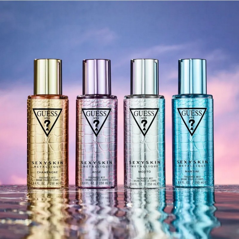 GUESS SEXY SKIN METALLIQUE CHAMPAGNE BODY MIST 250ML