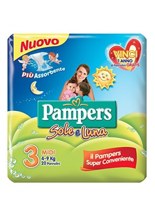 PAMPERS SOLE LUNA N.3 4-9kg 20T