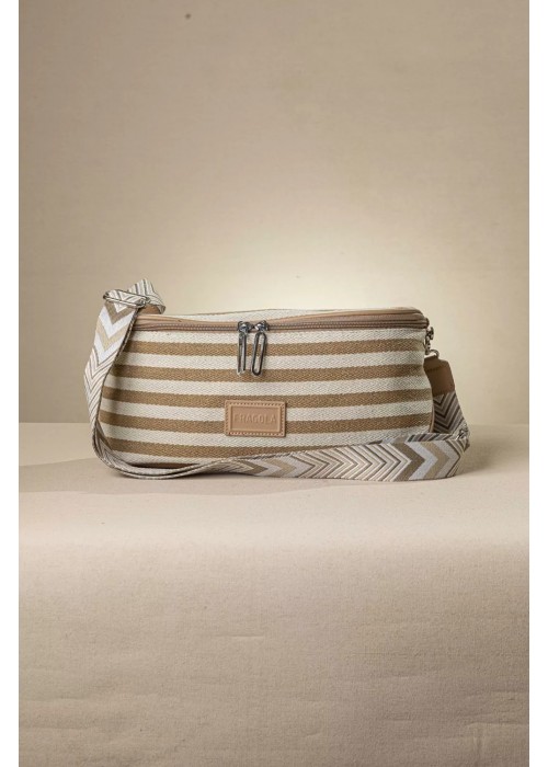 ΤΣΑΝΤΑ FRAGOLA ΧΙΑΣΤΗ BEIGE LINES