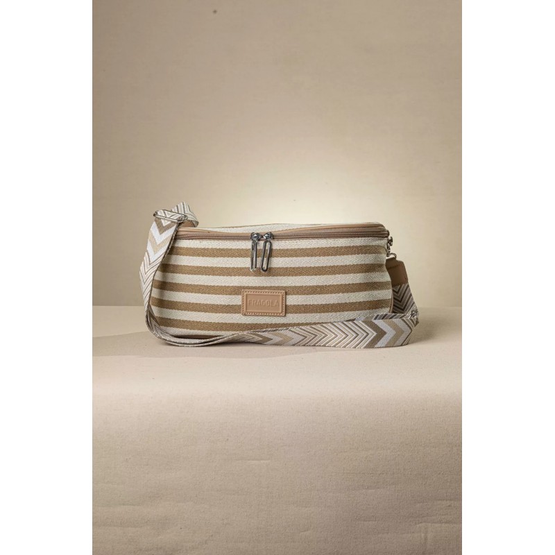 ΤΣΑΝΤΑ FRAGOLA ΧΙΑΣΤΗ BEIGE LINES