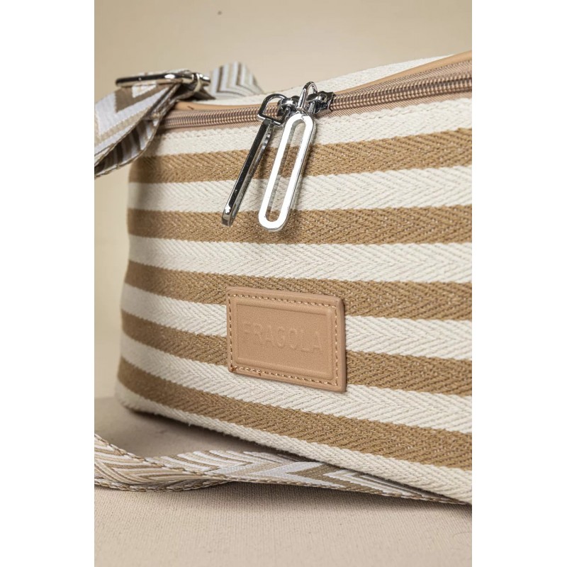 ΤΣΑΝΤΑ FRAGOLA ΧΙΑΣΤΗ BEIGE LINES