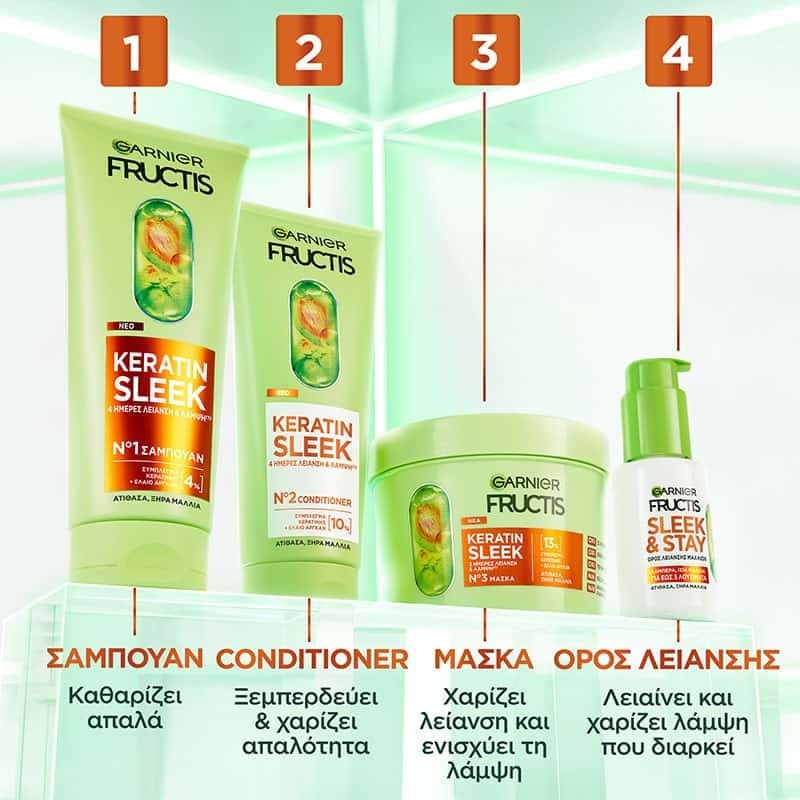 FRUCTIS KERATIN SLEEK ΜΑΣΚΑ 370ML