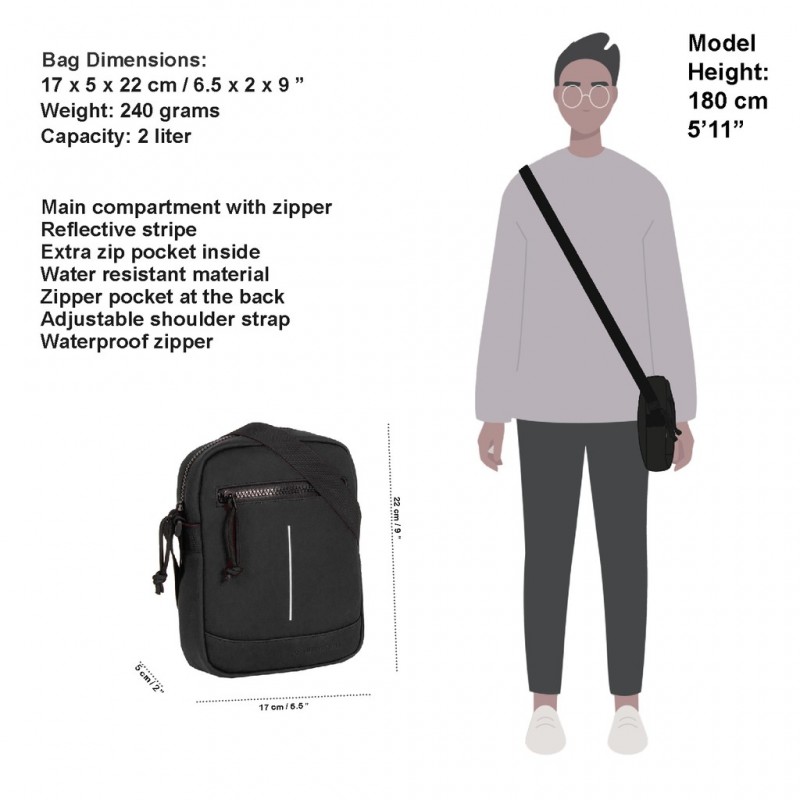 ΤΣΑΝΤΑ NEW REBELS ΩΜΟΥ MART BLACK 00