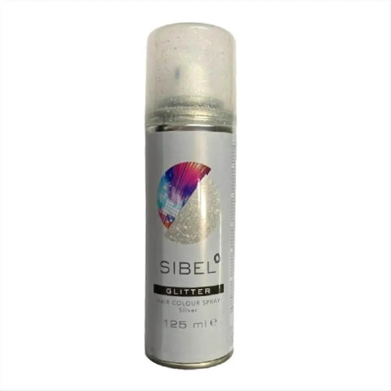 SIBEL GLITTER SPRAY SIVER 125ML