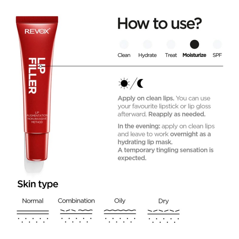 REVOX HYALURONIC ACID LIP FILLER 12ML