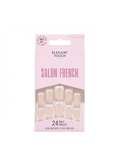 ELEGANT TOUCH FRENCH (SHARP SQUARE) 24NAILS