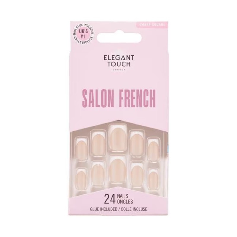 ELEGANT TOUCH FRENCH (SHARP SQUARE) 24NAILS