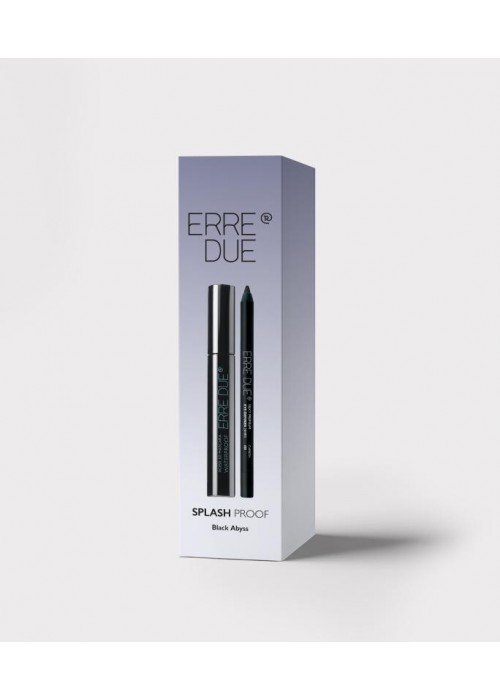 ERRE DUE SET SPLASH -PROOF MASCARA XCESS 3D WATERPROOF N.1-SILKY PRENIUM EYE DEFINER N.401(CARBON)