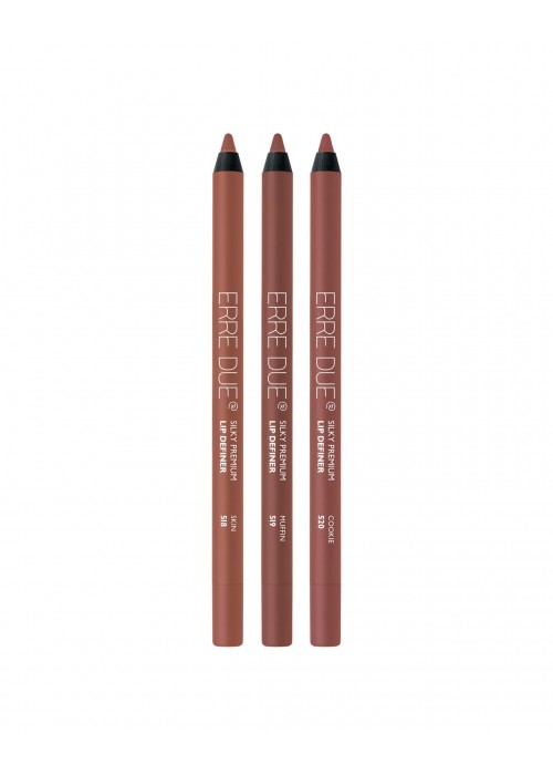 ERRE DUE THE KISS CODE BROWN/NUDES SILKY PREMIOUM LIP N.520(COOKIE)-N.519(MUFFIN)-N.518(SKIN)