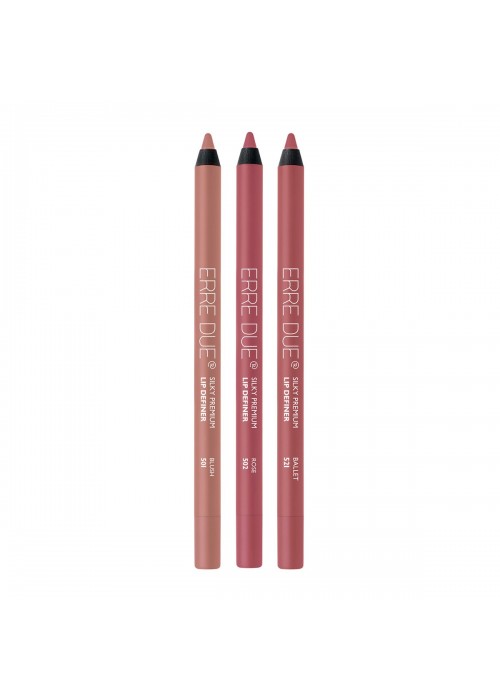 ERRE DUE THE KISS CODE PINK/NUDES SILKY PREMIOUM LIP N.501(BLUSH)-N.502(ROSE)-N.521