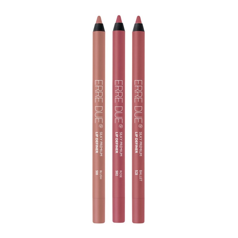 ERRE DUE THE KISS CODE PINK/NUDES SILKY PREMIOUM LIP N.501(BLUSH)-N.502(ROSE)-N.521