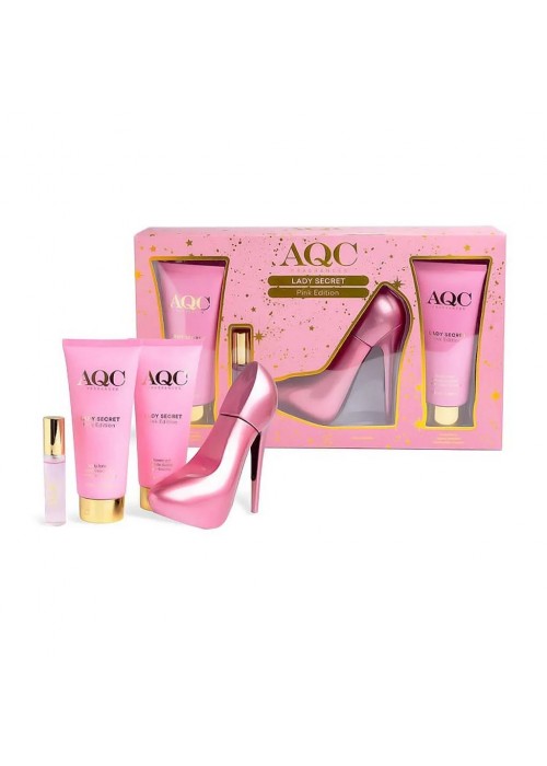 AQC LADY SECRET PINK EDT 100ML-BODY LOTION 120ML-SHOWER GEL 120ML-EDT 15ML