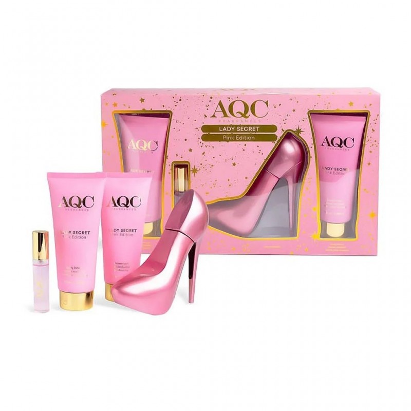 AQC LADY SECRET PINK EDT 100ML-BODY LOTION 120ML-SHOWER GEL 120ML-EDT 15ML