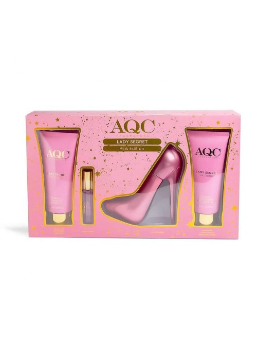AQC LADY SECRET PINK EDT 100ML-BODY LOTION 120ML-SHOWER GEL 120ML-EDT 15ML