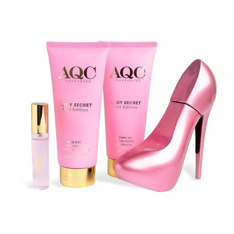 AQC LADY SECRET PINK EDT 100ML-BODY LOTION 120ML-SHOWER GEL 120ML-EDT 15ML