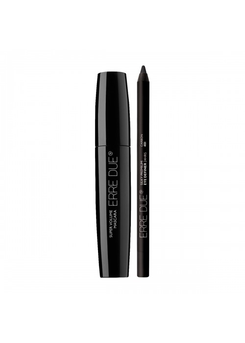 ERRE DUE BLACK FRIDAY SUPER VOLUME MASCARA N.301- SILKY PREMIUM EYE DEFINER N.401 24HRS