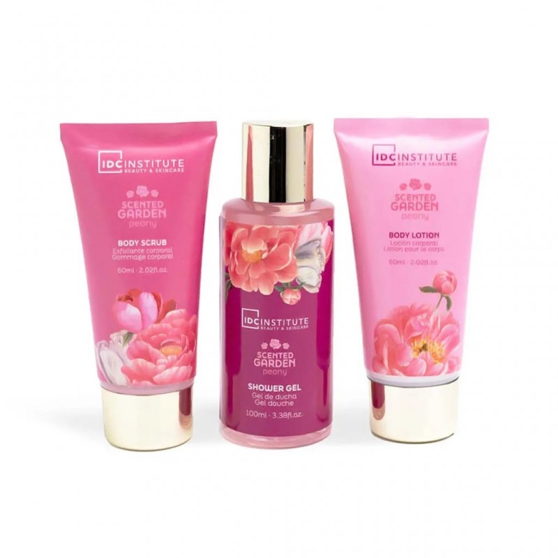 IDC SCENTED GARDEN 4 SET BODY SCRUB 60ML-BODY LOTION 60ML-SHOWER GEL 100ML