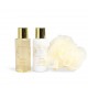 IDC BATH GOLD SET BODY LOTION 100ML-SHOWER GEL 100ML-ΣΦΟΥΓΓΑΡΙ-ΤΣΑΝΤΑΚΙ