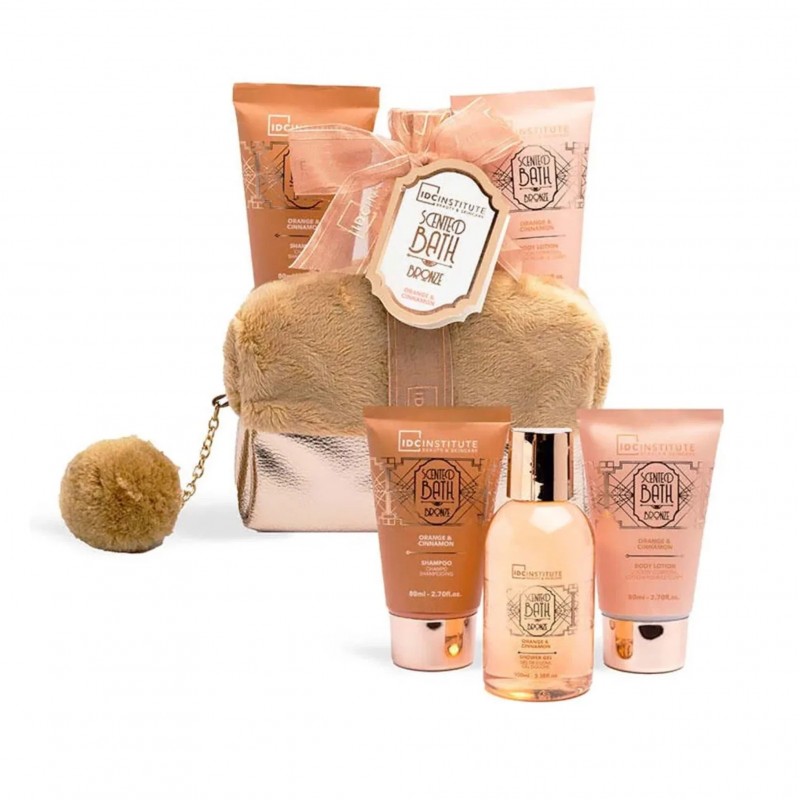 IDC BATH BRONZE BAG SET SHOWER GEL 100ML-SHAMPOO 80ML-BODY LOTION 80ML
