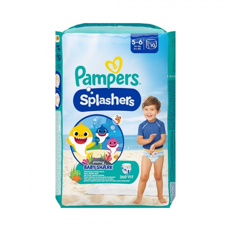 PAMPERS SPLASHERS N.5-6 14KG 10T