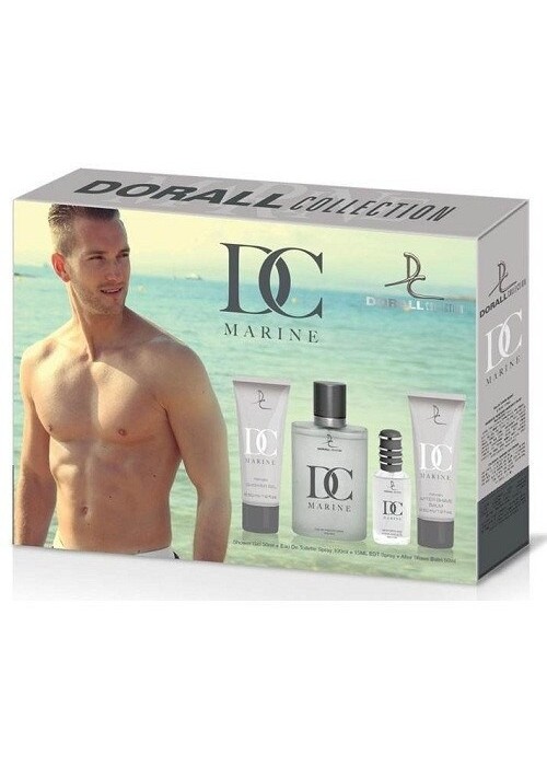 DORALL COLLECTION DC MARINE FOR MEN SET EDT 100ML-AFTER SHAVE BALM 50ML-SHOWER GEL 50ML-EDT 15ML