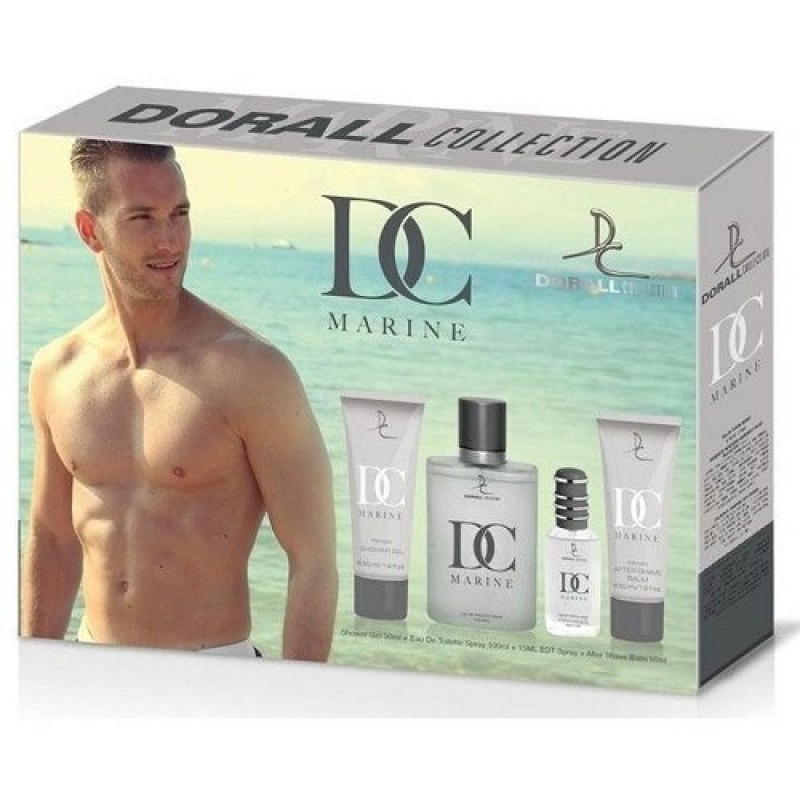 DORALL COLLECTION DC MARINE FOR MEN SET EDT 100ML-AFTER SHAVE BALM 50ML-SHOWER GEL 50ML-EDT 15ML