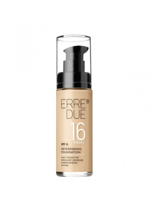 ERRE DUE NEVERENDING FOUNDATION 16HRS SPF15 N.501.00 LIGHT BEIGE 30ML