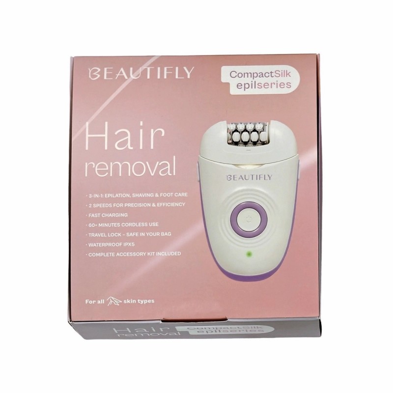 ΑΠΟΤΡΙΧΩΤΙΚΗ BEAUTIFLY COMPACT SILK EPIL SERIES 3 IN 1