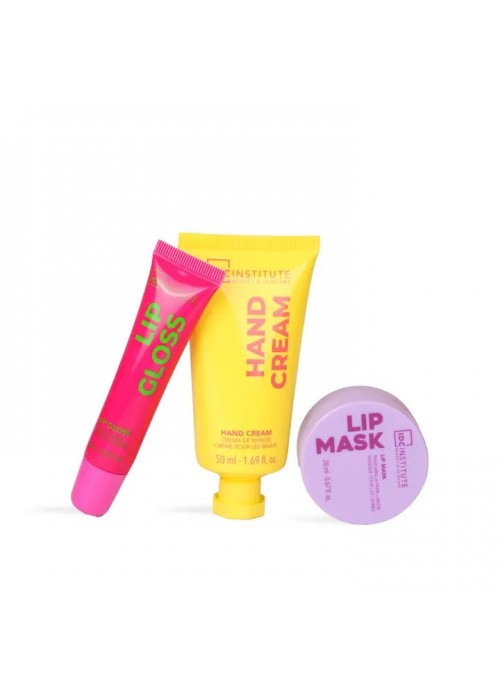 IDC SET LIP MASK 20ML -HAND CREAM 50ML -LIP GLOSS 10ML