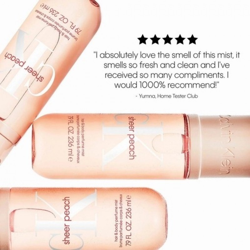CALVIN KLEIN SHEER PEACH HAIR AND BODY MIST 100ML